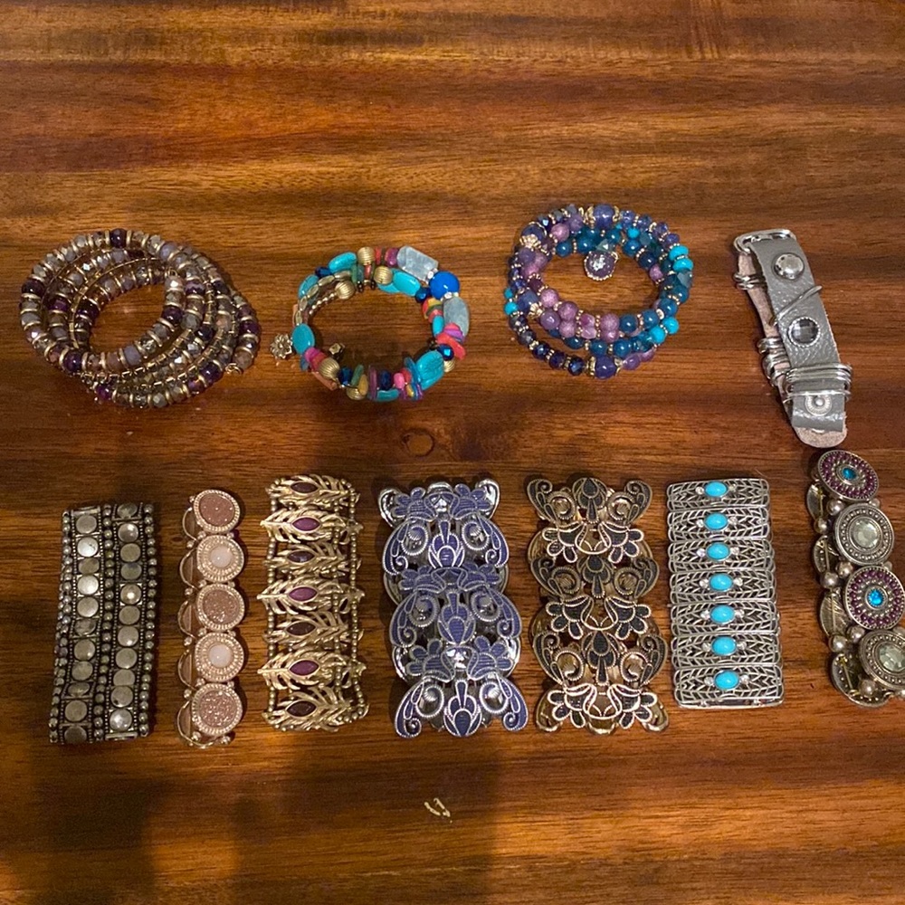 Bracelets.